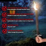 KUNSTIFY Wachsfackeln 10er Set mit 45 Min Brenndauer – Outdoor Fackeln mit Tropfenschutz – Bild 2