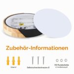 MELAYR Holz LED Deckenlampe 25W 3000K – Moderne Deckenleuchte Ø32cm für alle Räume – Bild 8