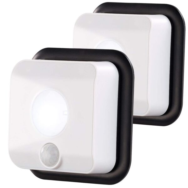 PEARL 2er-Set LED-Wandleuchten mit Bewegungsmelder – 110 lm Batteriebetrieb