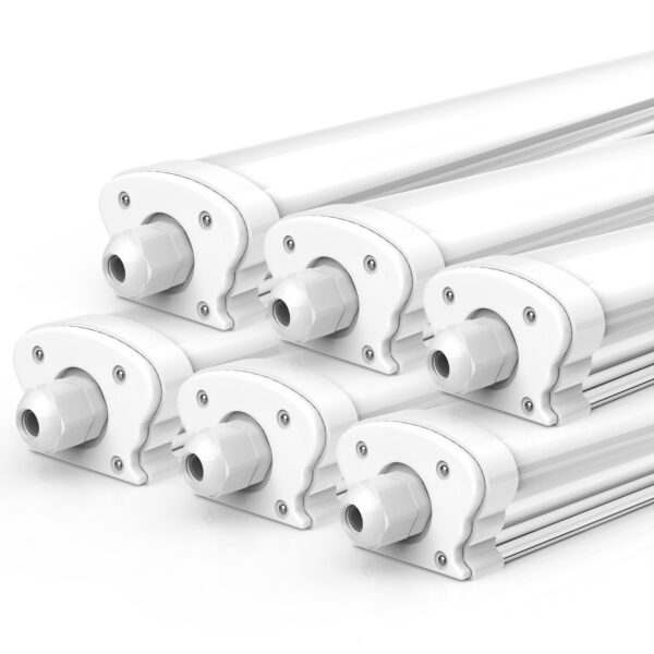 JESLED 150cm LED Feuchtraumleuchte 38W 6500lm – IP65 Nassraumleuchte 6er Set