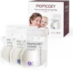 Momcozy Easy Pour Muttermilchbeutel 250 ml – 120 Stück mit Temperatur-Farbwechsel