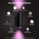 Philips Hue Appear White and Color Ambiance – Smart LED-Wandleuchte Außen, 2er Pack – Bild 7