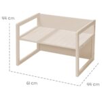 roba Sitzbank Cashmere/Beige – 2-in-1 Wendebank mit 2 Sitzhöhen für Kinder ab 2 Jahren – Bild 2