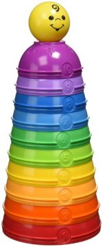 Fisher-Price Spielkugel Pyramide – Stapelbecher Set mit Klingelkugel für Babys