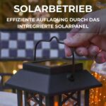 Festive Lights 17,5cm Solar Laterne mit flackernder LED-Flamme – Gartenbeleuchtung IP44 – Bild 4