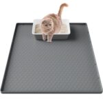 Pawinner Katzenstreu Matte 80x56cm Silikon – Wasserdicht & rutschfest für saubere Böden