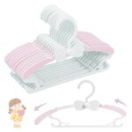 WJWSKI Mitwachsende Kinderkleiderbügel 20er Set – Verstellbar 29-37 cm für 0-18 Jahre