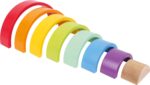 small foot Holzbausteine Grosser Regenbogen – Stapelspiel für Feinmotorik ab 12 Monaten – Bild 6