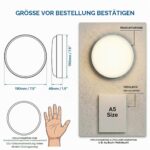 ANWIO LED Wandleuchte Rund 14W 4000K IP54 – Innen & Außen für Bad, Flur, Garten – Bild 6