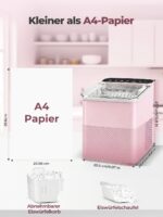 FOHERE Eiswürfelmaschine Klein – 14 kg/24h, 2 Grössenwahl, Selbstreinigung für Küche & Bar – Bild 5