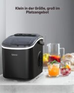 Silonn Eiswürfelmaschine 12 kg/24h – Eiswürfelbereiter mit 2 Größen & Selbstreinigung – Bild 7