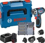 Bosch Professional GSR 12V-15 FC Akku-Bohrschrauber – FlexiClick System mit 2 Akkus & Zubehör