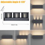 Klighten 30W LED Aussenleuchte Anthrazit – IP65 Wandleuchte mit einstellbarem Abstrahlwinkel – Bild 5