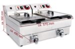 Beeketal BWF-102P Doppel Kaltzonenfritteuse – 2 x 10 Liter Profi Gastro Friteuse – Bild 2