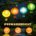 NAVESO 4er Set Solar Lampions 25cm – LED Gartenlaterne Outdoor wetterfest IP44 – Bild 3