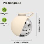 Sinlay Hundetrinkflasche 285ml – Edelstahl mit Silikonnapf für unterwegs – Bild 3