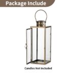 NUPTIO Grablaterne 35 cm Vintage Metallic Gold – Wetterfeste Kerzenlaterne für Friedhof & Garten – Bild 7