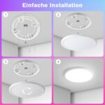 Oraymin LED Deckenleuchte Ø30cm, 24W 3300lm – RGB Farbwechsel & Dimmbar mit Fernbedienung – Bild 7