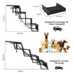 CALIYO Hundetreppe klappbar bis 75 kg – 4-Stufen Einstiegshilfe für Auto, Sofa & Bett – Bild 2