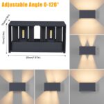 Klighten 24W LED Aussenleuchte 2er Pack – IP65 Wandlampe mit einstellbarem Licht für Innen & Aussen – Bild 3