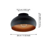 EGLO Mogano 2 Deckenlampe – Moderne Deckenleuchte mit E27 Fassung – Bild 3
