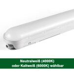 TONFFI LED Feuchtraumleuchte 120 cm, 36W 4500 lm, 6000K Kaltweiß – IP65 Werkstattlampe – Bild 2