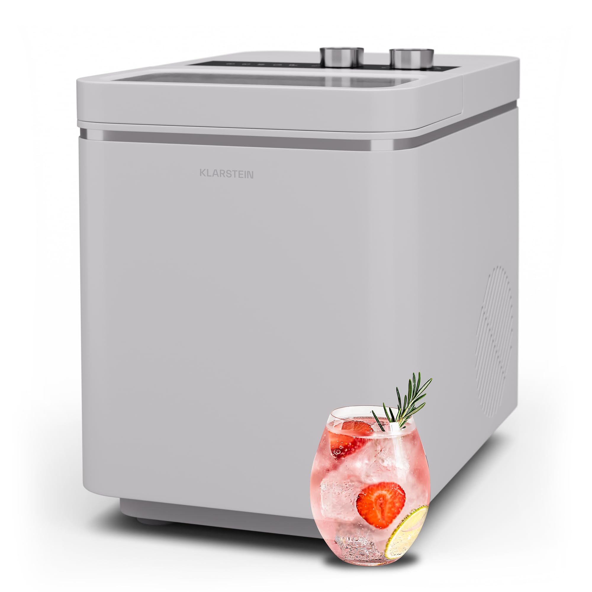 Klarstein IceCraft Eiswürfelmaschine – 12 kg/24 h, Eiswürfel in 6 Minuten, 2 Größen