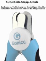 gonicc Profi Krallenschere für Hunde & Katzen – Edelstahl Krallenzange mit Sicherheitsschutz – Bild 2