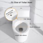 Pipishell WC-Sitz mit Absenkautomatik & Quick-Release – O-Form Toilettensitz Weiss – Bild 8