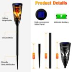 FIFlying Solar-Gartenfackeln 6er Set mit Flammeneffekt – IP65 wasserdicht für Garten & Terrasse – Bild 7