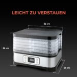 KitchenQuality Dörrautomat 260W mit 5 Einlegeböden – Gesunde Snacks selbst herstellen – Bild 2