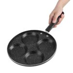 Tomotato Eierbratpfanne 24,5 cm mit 4-Becher Design – Antihaft Spiegeleipfanne für Gas- & Elektrokochfeld – Bild 9