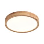 Schindora Holz LED Deckenleuchte Ø30 cm, 21 W, 3000 K warmweiss – Energiesparend für Wohnzimmer & Küche