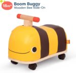 B. toys Boom Buggy – Holz-Rutscherfahrzeug Biene mit 360° Rädern für Kleinkinder ab 18 Monaten – Bild 4