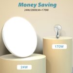 Swoieltr LED Deckenleuchte Ø28cm 24W 4000K – 2000LM Flach Wohnzimmer & Badezimmer – Bild 4
