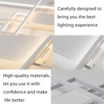 MQW 60W LED Deckenleuchte dimmbar – Moderne Rechtecklampe 2700K–7000K mit Fernbedienung – Bild 3