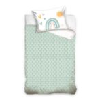 Kinderbettwäsche 100x135 cm aus 100% Baumwolle – Boho Regenbogen Design für Babys & Kleinkinder – Bild 4