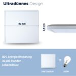 BestLuz 42x42 cm LED Deckenleuchte CCT – 2800 lm, 24W, IP44, Backlight-Effekt – Bild 5