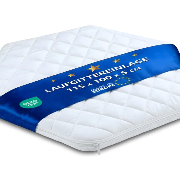 Totsy Baby Laufgittereinlage 6-eckig 115 x 100 cm – Schaumstoffmatratze mit abnehmbarem Bezug