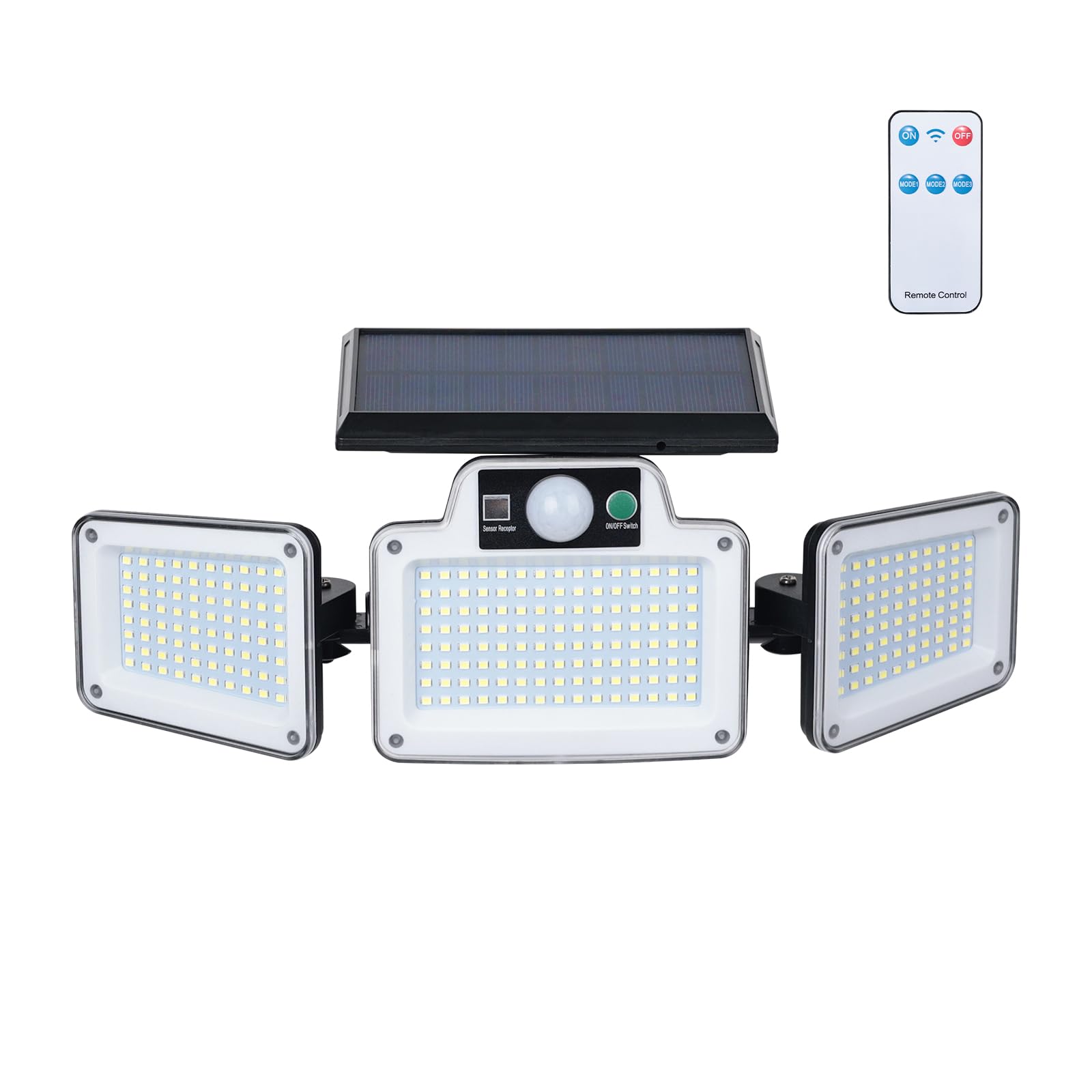 GRIFEMA Solar Strahler mit Bewegungsmelder – 280 LEDs, IP65 wasserdicht für Außen