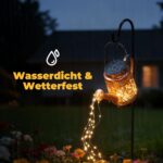 OUSFOT Solar-Gießkanne mit 90 LEDs & Kolibri-Projektion – Kaskaden-Gartenleuchte IP44 – Bild 4