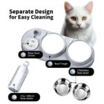 Marchul 3-in-1 Katzennapf mit Wasserspender – Erhöhter Futternapf & Edelstahl für Katzen – Bild 4