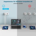 Rwest X Mehrfachsteckdose 6-in-1 mit USB-A, USB-C & 2 Euro-Steckdosen – Bild 6