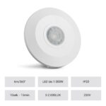 SEBSON Infrarot Bewegungsmelder Aufputz 360° – Deckenmelder für LED & Glühlampen – Bild 3