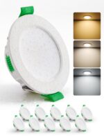 HOMEOW LED Einbaustrahler 230V 4W – 10er Set mit Farbtemperaturwahl für Badezimmer