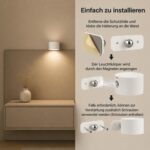TAP LIGHT Aurora Premium LED Wandleuchte – Kabellos mit Fernbedienung & 360° Magnethalterung – Bild 4