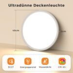 Aphyni LED Deckenleuchte 40cm, 36W 3800lm – 5 Farbtemperaturen für jeden Raum – Bild 6
