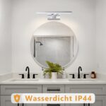 Laittiin LED Spiegelleuchte 30 cm – Badezimmerlampe IP44 Neutralweiss 4000K Chrom – Bild 5