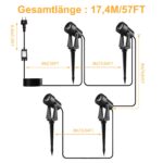 LED Gartenbeleuchtung 14M mit Fernbedienung & Timer – IP65 Strahler 3000K Warmweiss – Bild 2