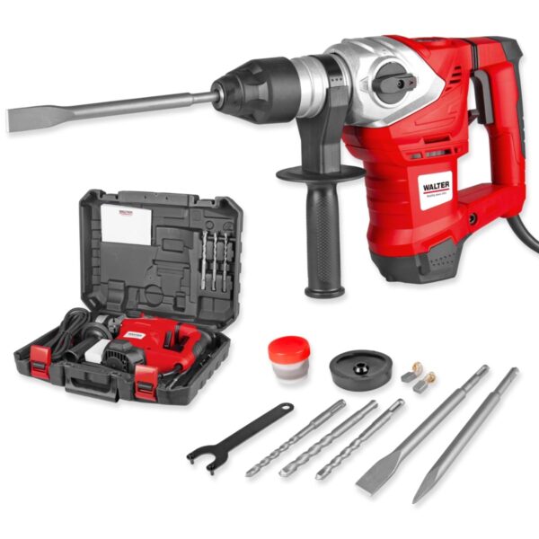 WALTER Bohr- und Meisselhammer 1500 W – SDS+ Profi-Werkzeug mit Vibrationsdämpfung